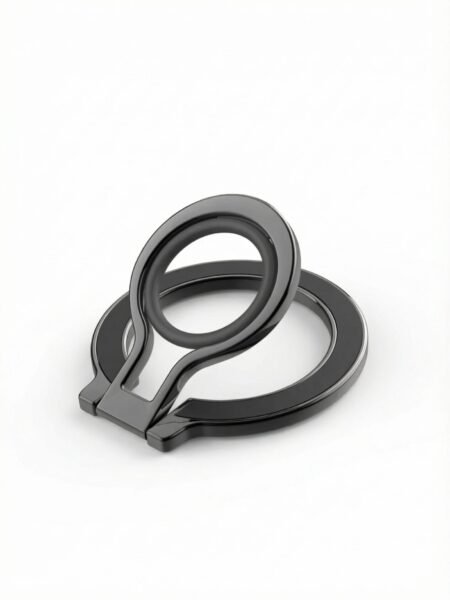 Mythos Tech Essentials MagSafe Magnetic Ring Holder – 360° Rotating Phone Grip & Stand (Zinc Alloy, Black)