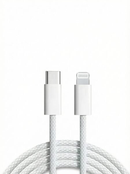 Mythos Tech Essentials USB-C to Lightning 60W Fast Charging Cable – Durable Braided, PD Fast Charge for iPhone & iPad (1M / 2M)