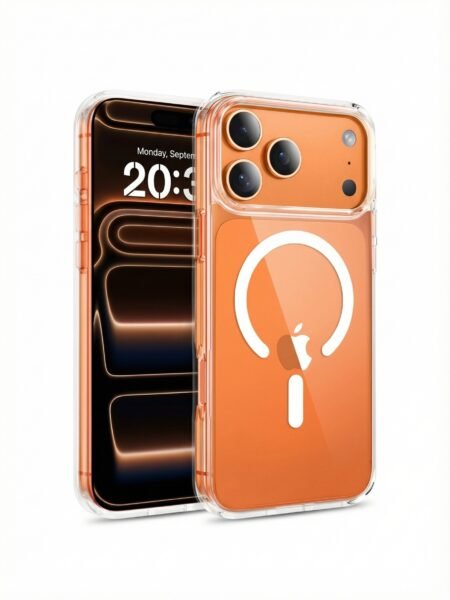 Mythos Tech Essentials Clear MagSafe Case for iPhone 17 Pro Max (6.9”) – Military Drop Protection, Anti-Yellow Transparent Back & Strong Magnetic Lock